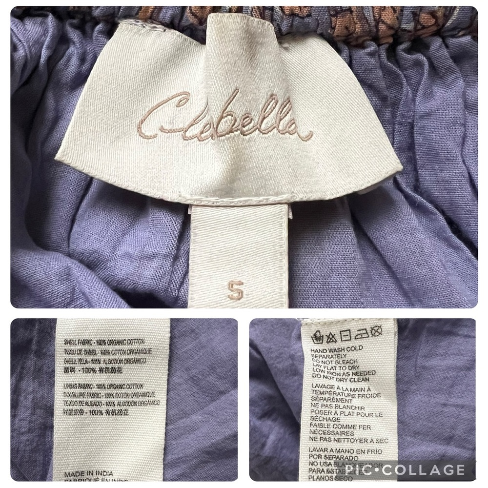 Cleobella Hattie Mini Dress Vine Block Print Boho Organic Cotton S - Picture 10 of 15